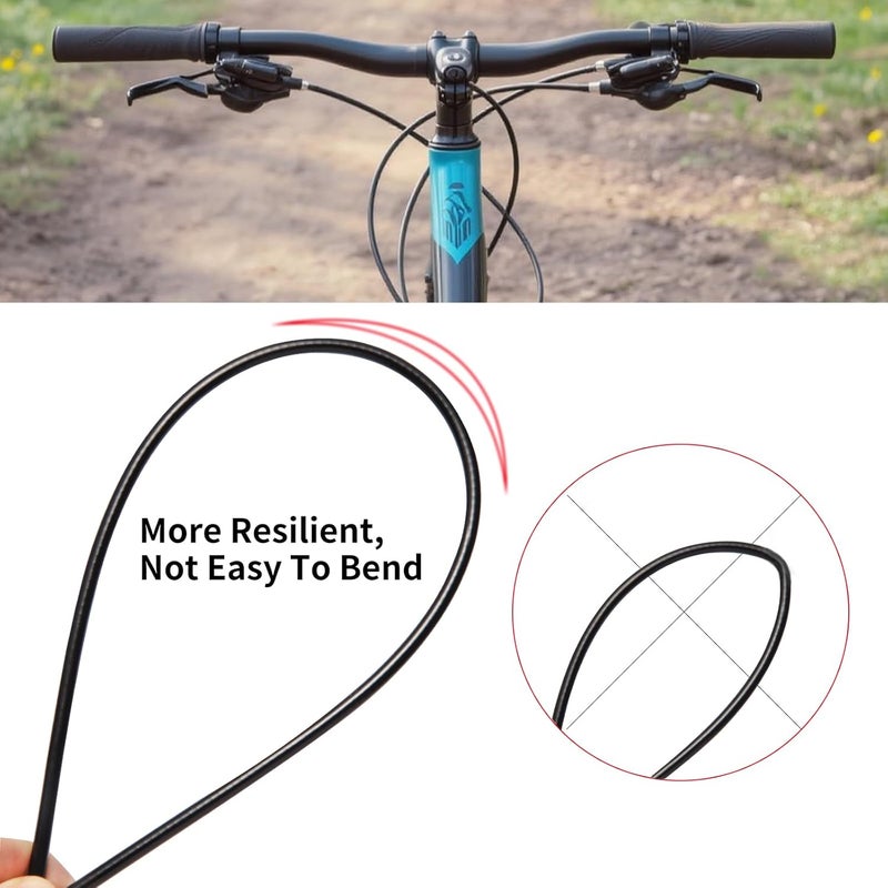 Gionfe Brake Cable Housing,Lined Bicycle/Bike Brake Cable Housing,Bicycle Brake Cable Housing,Bicycle Brake Cable Gear Wires Bikes Replacement Accessory for Mountain Road Bike, 5mm 3 Meters (Black) - Image 4